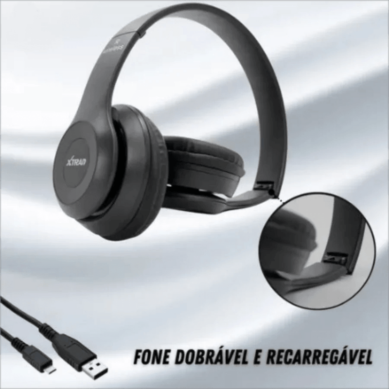 Fone de Ouvido Headphone Bluetooth
