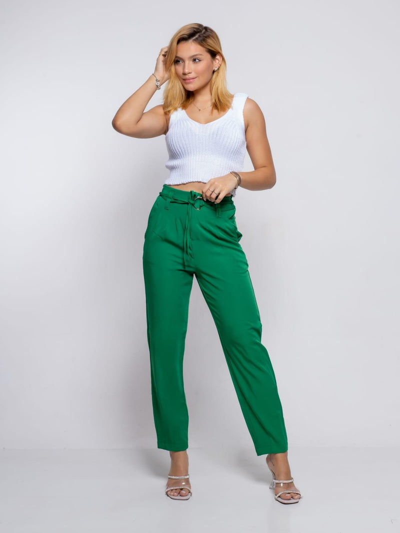 Calça de Cinto com Fivela de Alfaiataria - Viral Trends