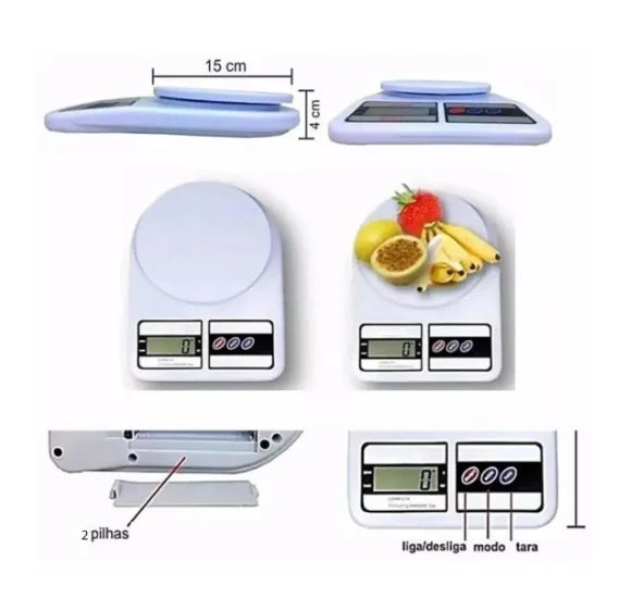 Balança Digital de Precisão Cozinha 10kg