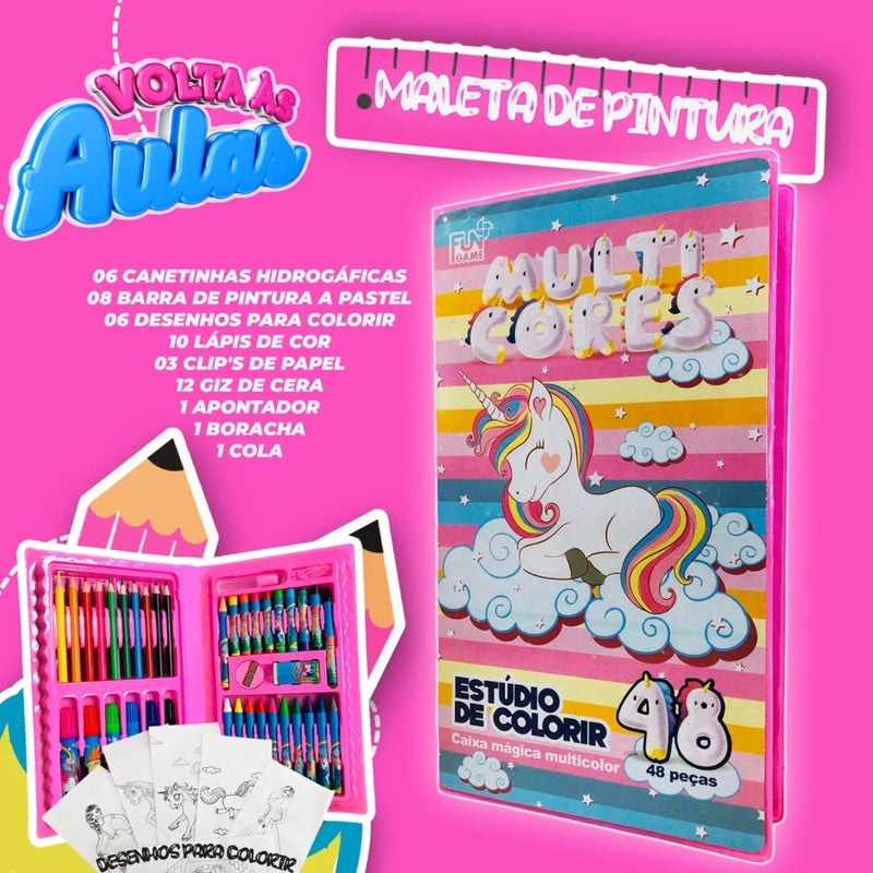 Estojo Pintura Infantil Cores