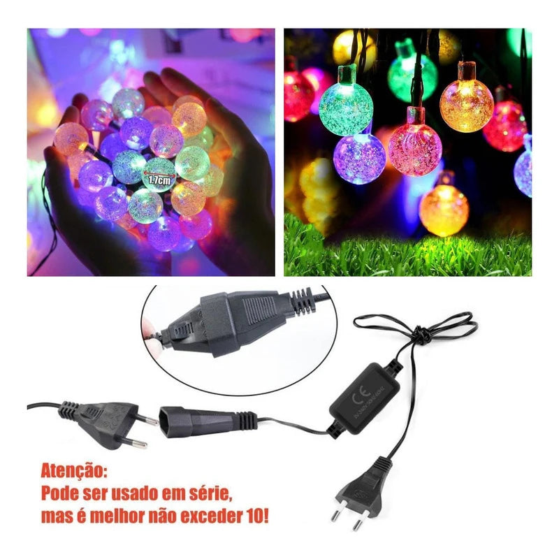 Cordão LED Luzes Bola