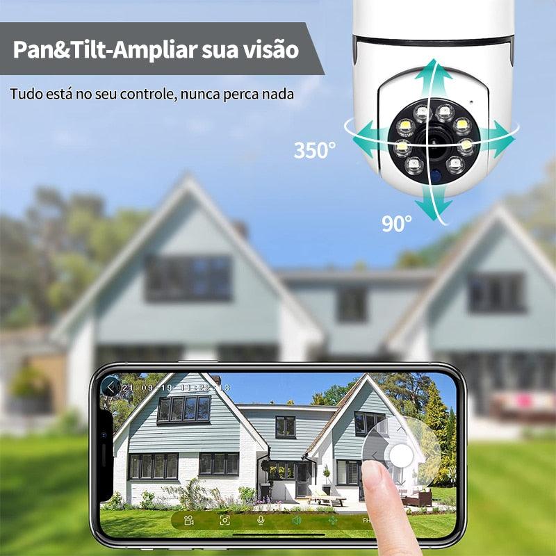 Câmera Wi-Fi Sem Fio Giratória 360º - Viral Trends