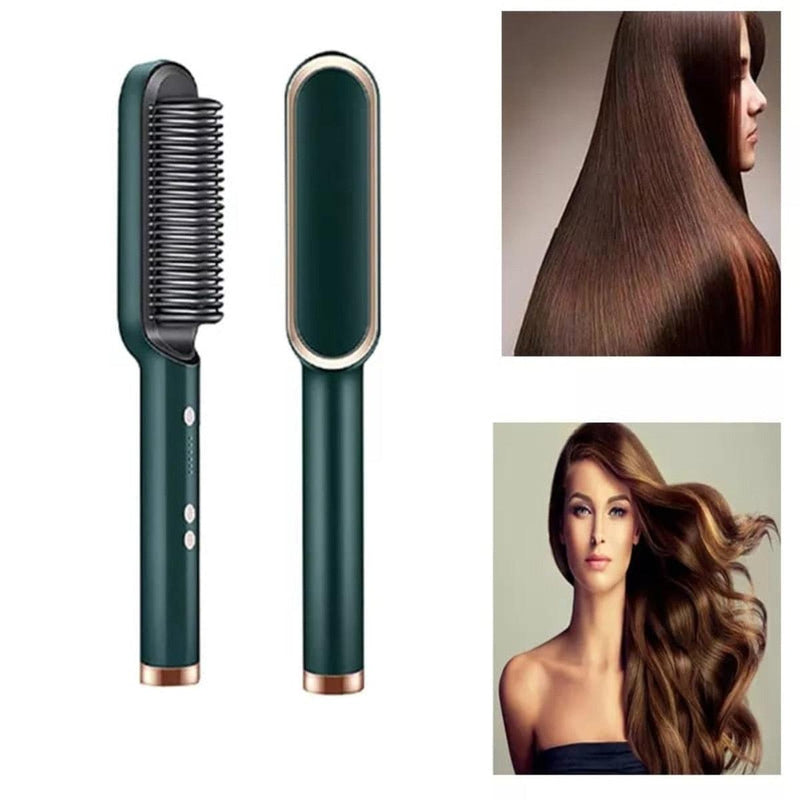 Escova secadora e modeladora de cabelo elétrica 3 em 1 bivolt - Viral Trends