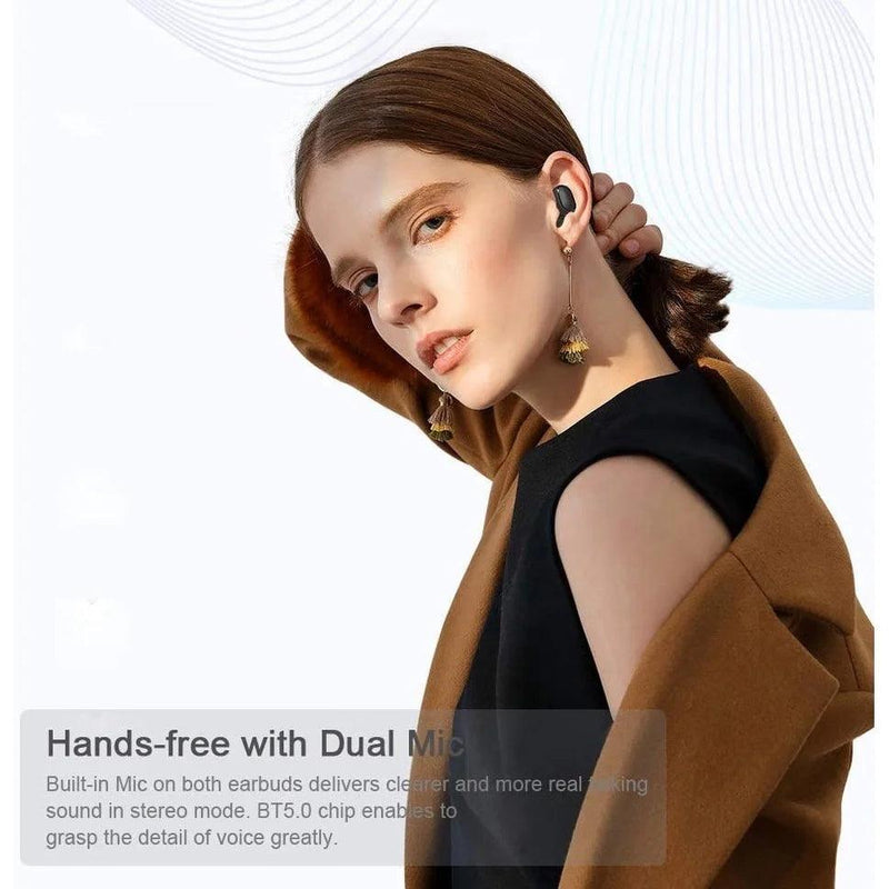 Fone de Ouvido Bluetooth TWS com Porcentagem de Bateria