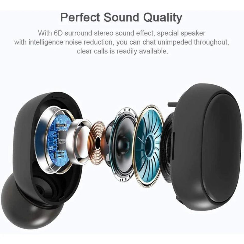 Fone de Ouvido Bluetooth TWS com Porcentagem de Bateria