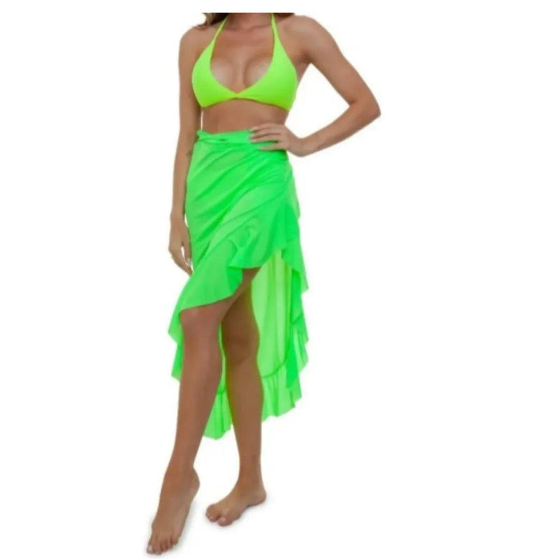 Kit 3 Saídas de Praia Saia Longa Envelope Pareo Babado - Viral Trends