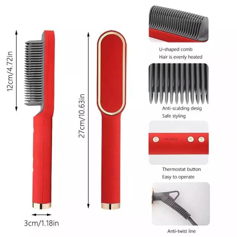 Escova secadora e modeladora de cabelo elétrica 3 em 1 bivolt - Viral Trends