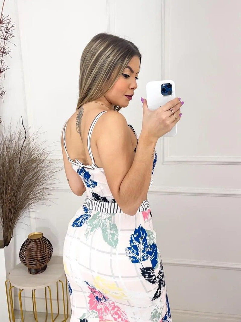 Conjunto Cropped e Saia Midi - Viral Trends