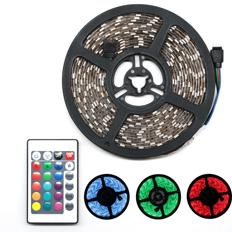 Rolo Fita Led RGB 5M + Controle Bivolt