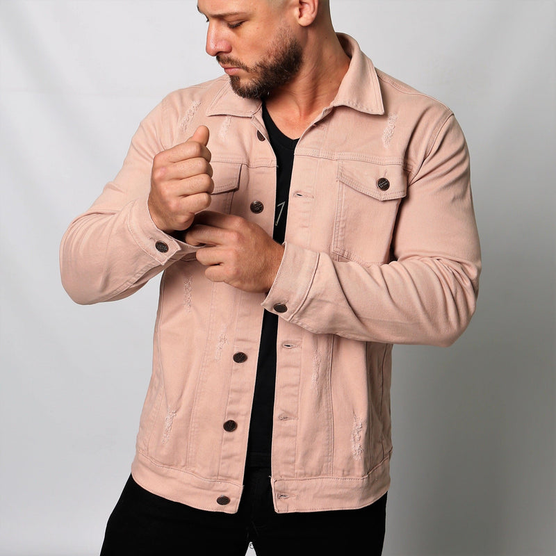 Jaqueta Jeans Masculina Destroyed Rasgada - Viral Trends