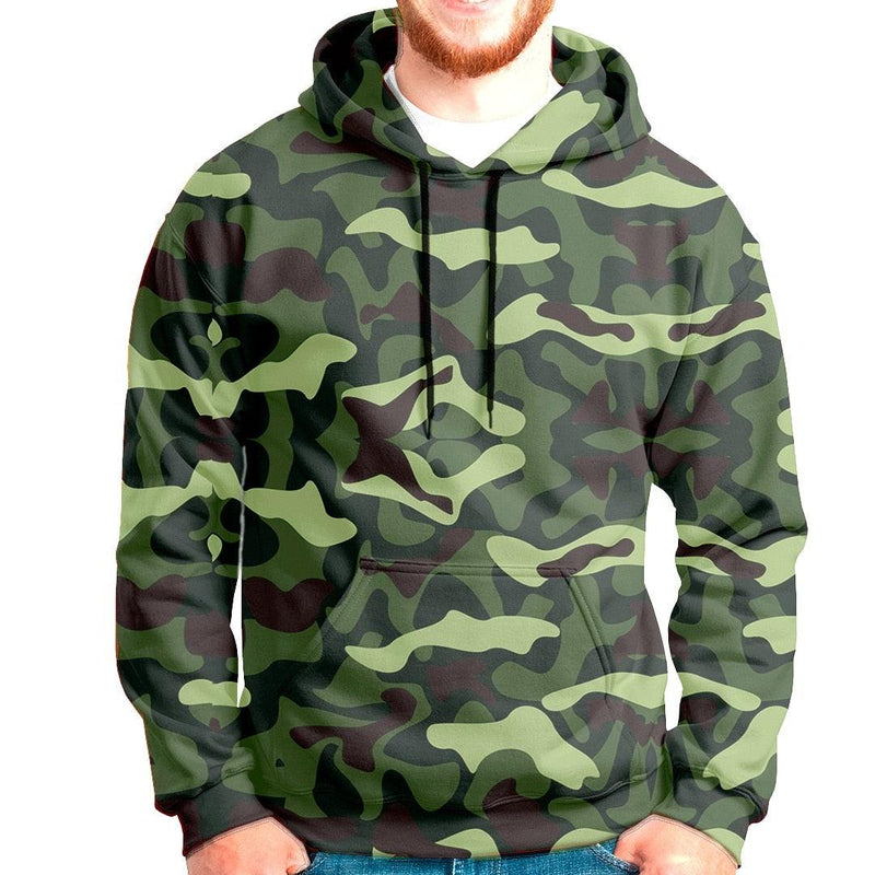 Moletom Canguru Camuflado Verde - Viral Trends